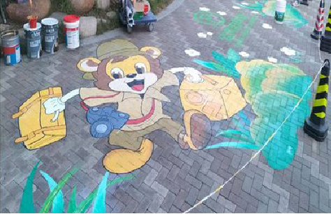 罗平夏季画地面彩绘会遇到的问题