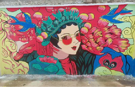 罗平墙体彩绘-网红墙