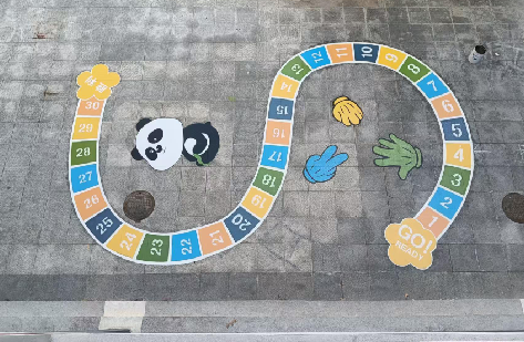 罗平地面游戏彩绘