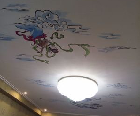 罗平如何快速绘制天花板上的手绘墙？