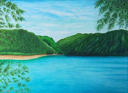 罗平在墙绘中，如何绘画绿水青山？