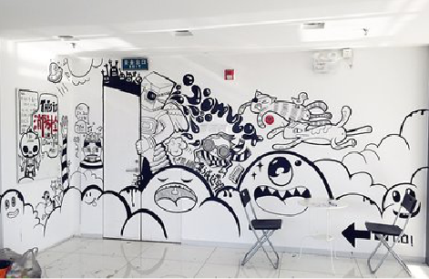 罗平手绘墙并非传统涂鸦。