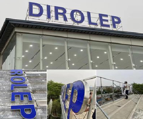 罗平楼顶发光字安装的注意事项。